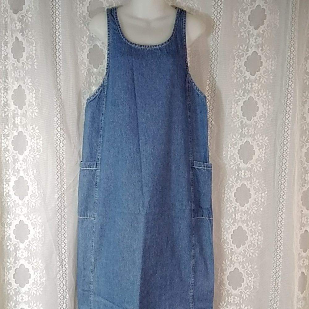VTG MATCH MADE IN U.S.A WOMEN DENIM DRESS SIZE M